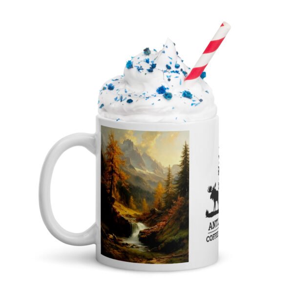 Nature with deer Antler and Beean coffee mug