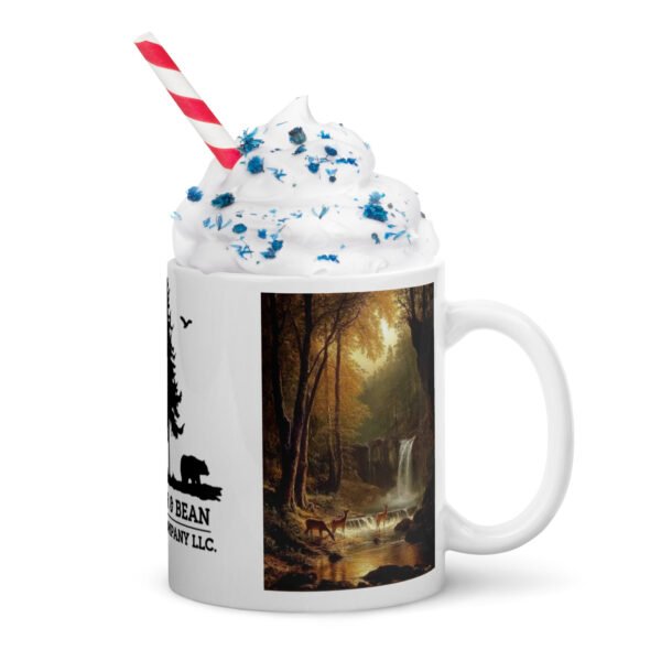 Nature with deer Antler and Beean coffee mug