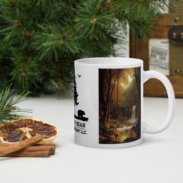 Nature with deer Antler and Beean coffee mug