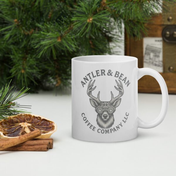 Hunting season white glossy mug