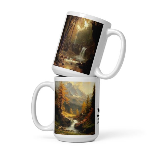 Nature with deer Antler and Beean coffee mug
