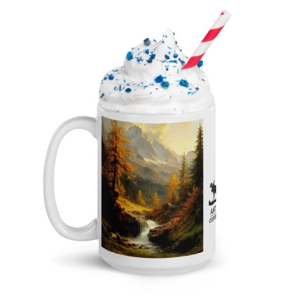 Nature with deer Antler and Beean coffee mug