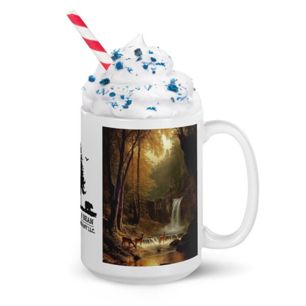 Nature with deer Antler and Beean coffee mug