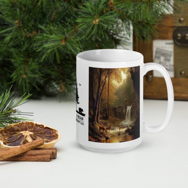 Nature with deer Antler and Beean coffee mug