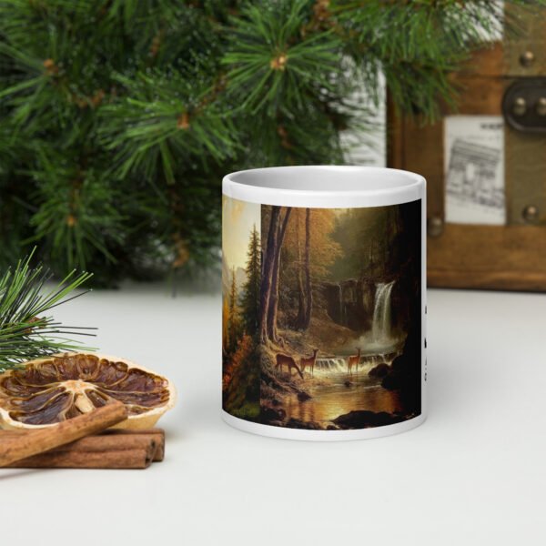 Nature with deer Antler and Beean coffee mug
