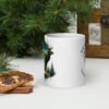 Northern Lights Elk White Glossy Mug