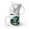 Northern Lights Elk White Glossy Mug