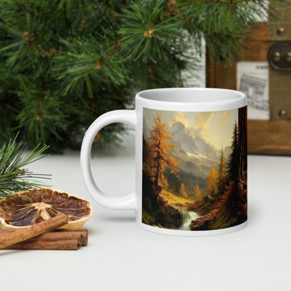 Nature with deer Antler and Beean coffee mug
