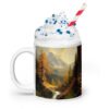Nature with deer Antler and Beean coffee mug