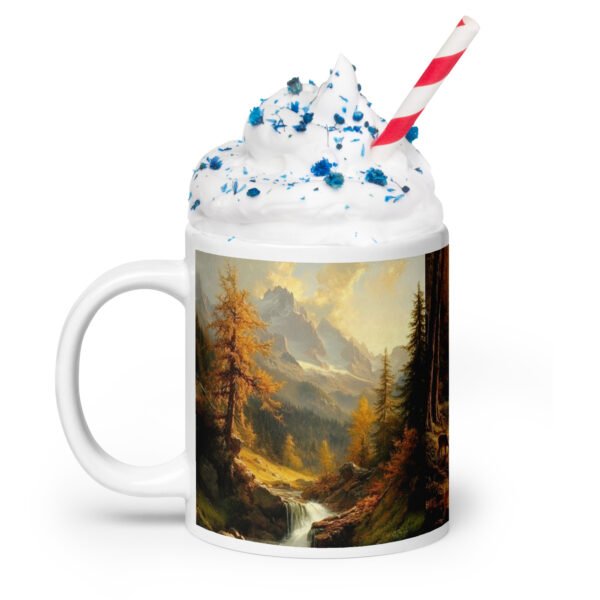 Nature with deer Antler and Beean coffee mug