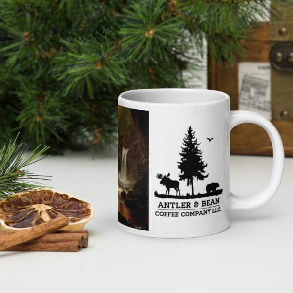 Nature with deer Antler and Beean coffee mug