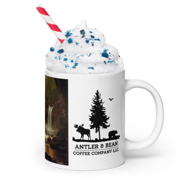 Nature with deer Antler and Beean coffee mug