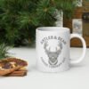 Northern Lights Elk White Glossy Mug