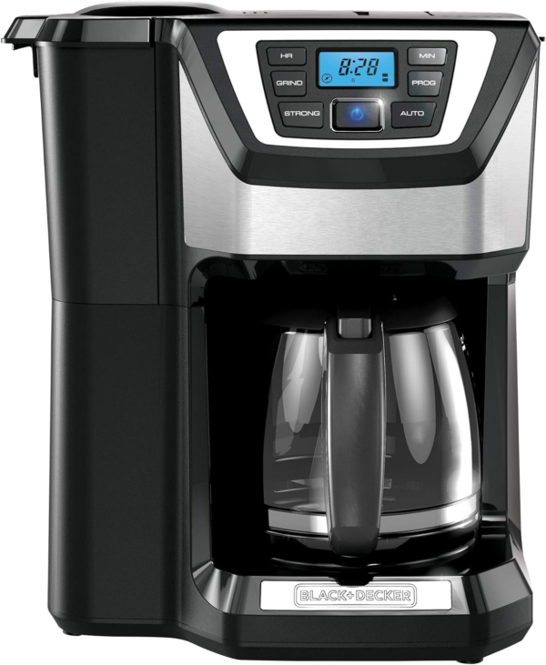 Black and Decker  12-Cup Mill and Brew Coffeemaker, Black, CM5000B