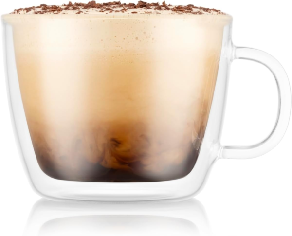 24e6bb7bcdbff90daab30c410f2ccd78.png 15Oz Double Wall Latte Mug, High-Heat Borosilicate Glass, Set of 2, Clear