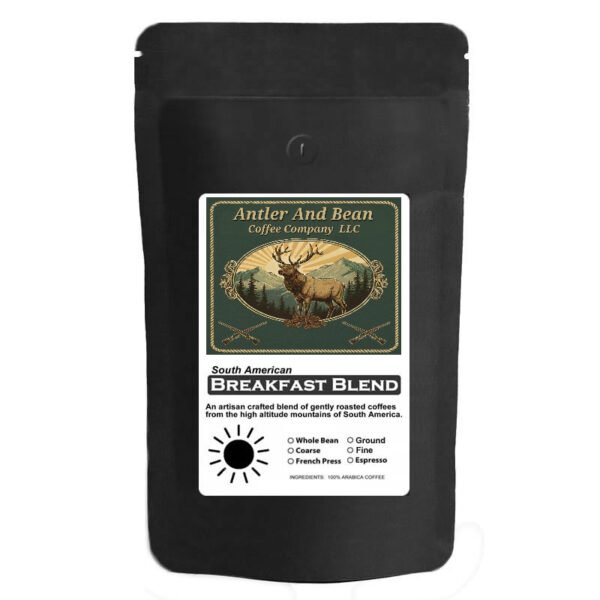 Antler & Bean Breakfast Blend Coffee Light Roast Whole Bean 10 Oz