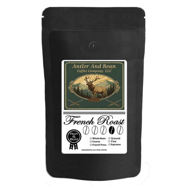 Antler & Bean French Press Ground Coffee - French Roast 10 Oz