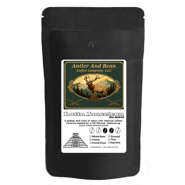 Antler & Bean Coarse Ground Latin American Coffee Medium Dark Roast 2 LBS