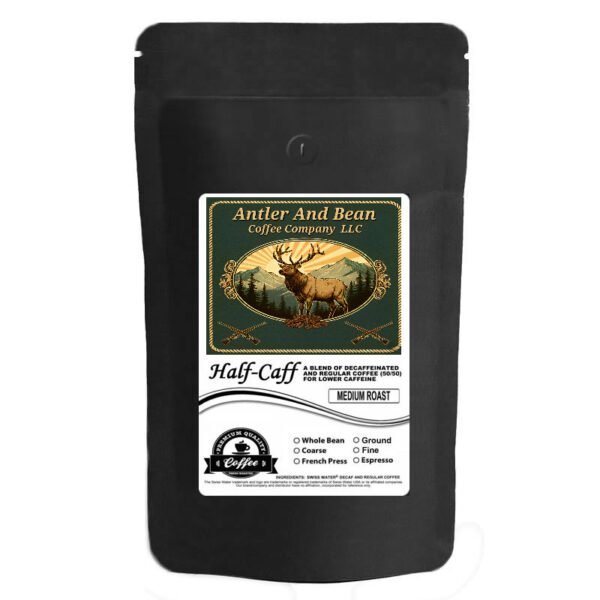 Antler & Bean Half-Caff Low Caffeine Ground Coffee 2 LBS