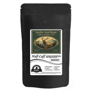 Antler & Bean Half-Caff Low Caffeine Whole Bean Coffee 10 Oz
